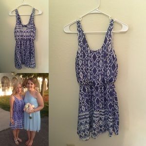 Blue and White Dress